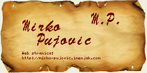 Mirko Pujović vizit kartica